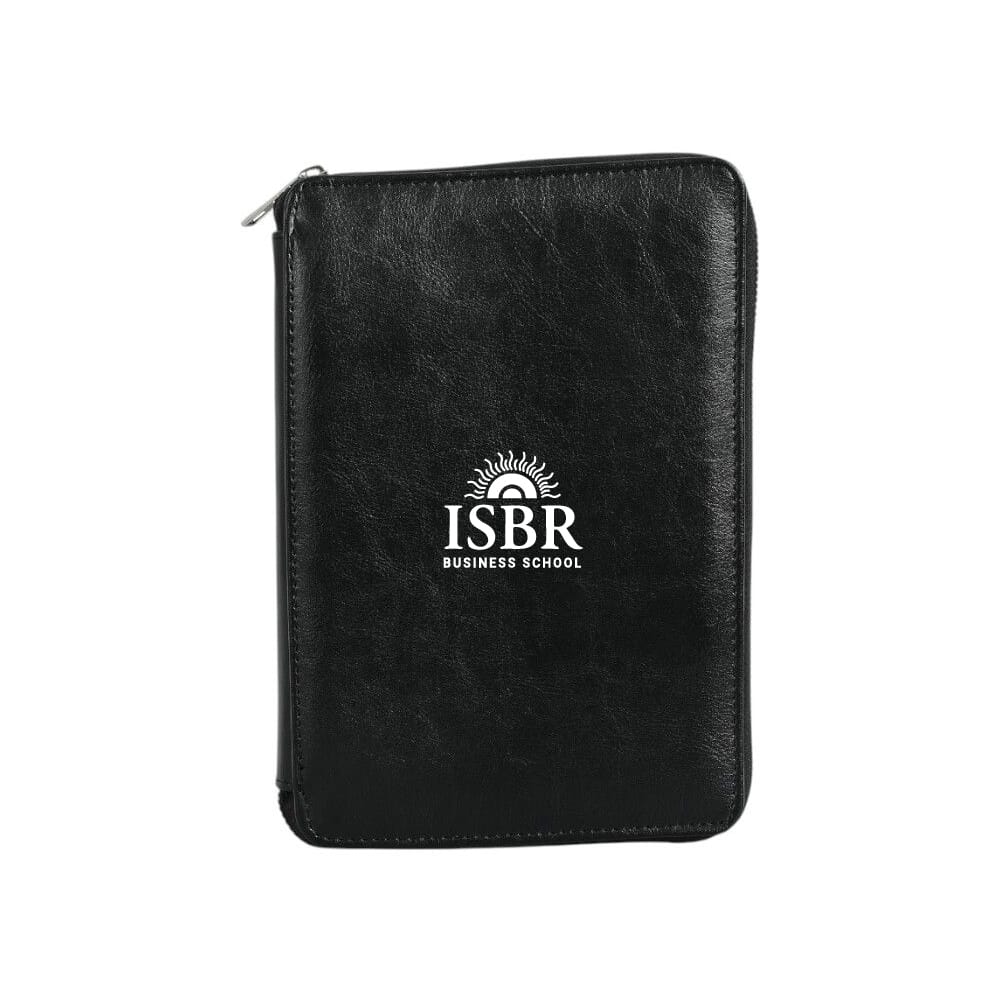 Fuzo The Associate Premium Leatherette Zipped Organizer- Black